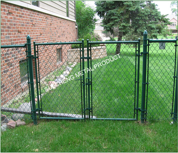 Guangzhou factory galvanized and pvc coated chain link fence accessories