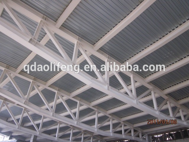 galvanized railway station light weight steel metal roof truss