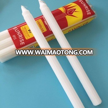 plain household stick white candles