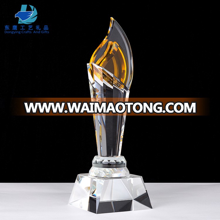 Individual Name Engraving Souvenir Gifts Pujiang Factory Wholesale Custom Crystal Trophy