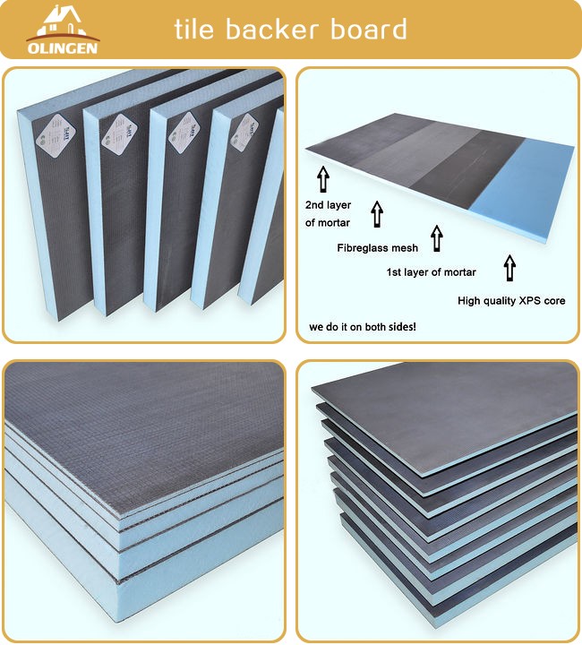 Under tile backer board for insulation system thermal insulation