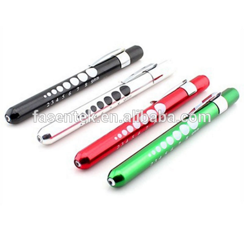 Medical EMT Surgical Penlight Flashlight With Scale First Aid Torch Pen Light