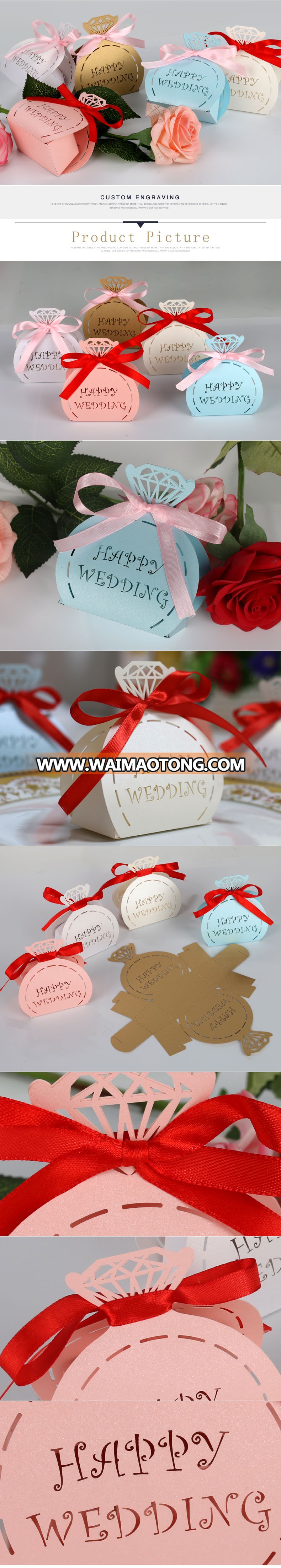 Free Shipping Black Paper Box Craft Gift Candy Packing Wedding Candy Box Wedding Favor Box