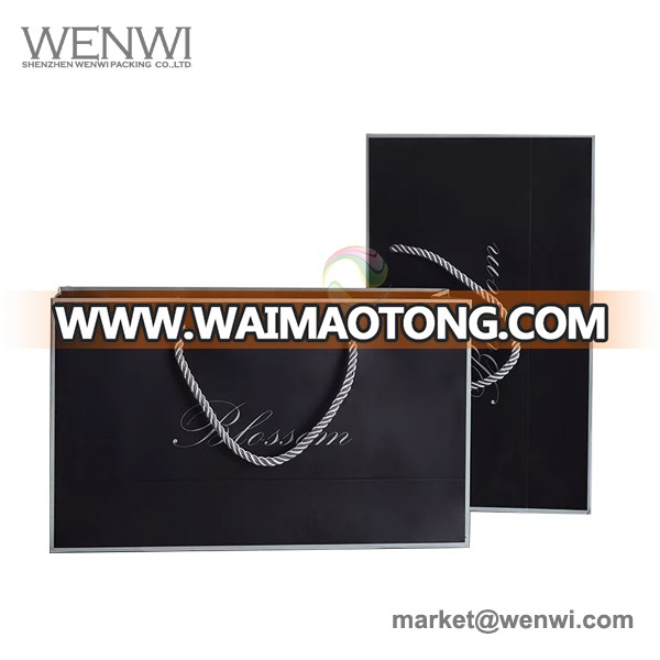 Custom Printing LOGO Black Card Small Shopping Paper Bag for Gift