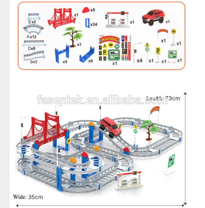 kids toys festive gifts Two layer Spiral Track Roller Coaster Toy Electric Rail Car for Child Gift