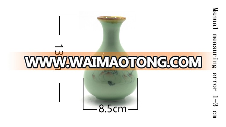 Ceramic traditional printing flower vase for home decor