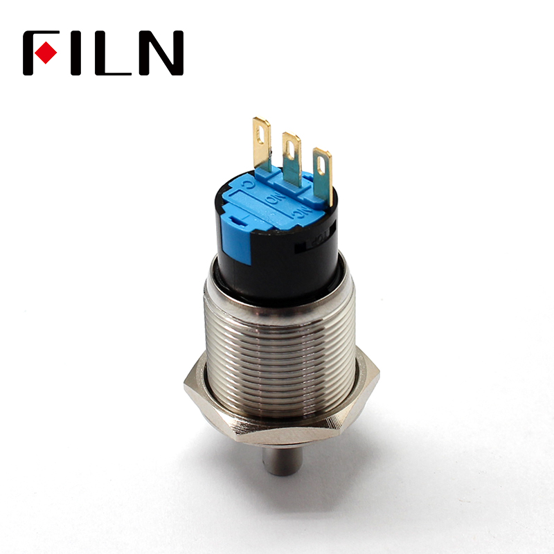 19mm 2 3 Position Switch Push Button Switch DPDT Illuminated Metal selector Rotary Switch with LED Waterproof Stainless Steel