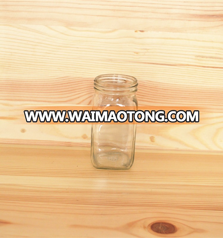 250ml square food packing glass jars