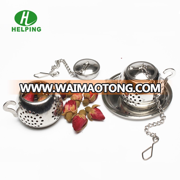 India Hot Selling Silver Teapot Shape Loose Leaf Tea Strainer Infuser