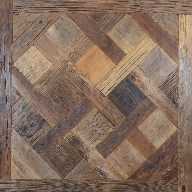 Interior design reclaimed wood parquet wood flooring