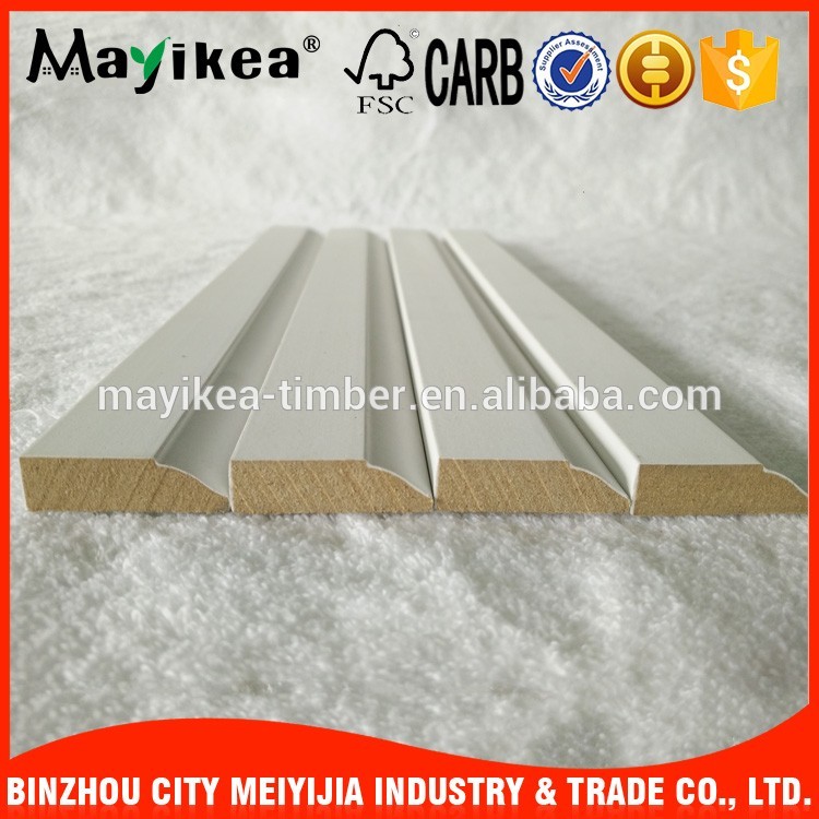 2017 Wholesale cheap price smooth and complete cover wood baseboard