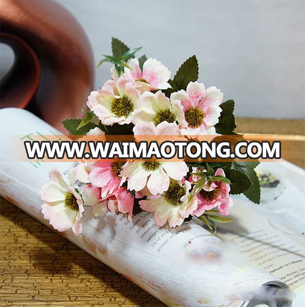 Beautiful color silk artificial cosmos flower for home decoration