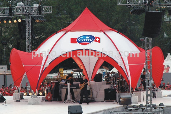 Giant black spider dome shaped tents with logo for advertising Event