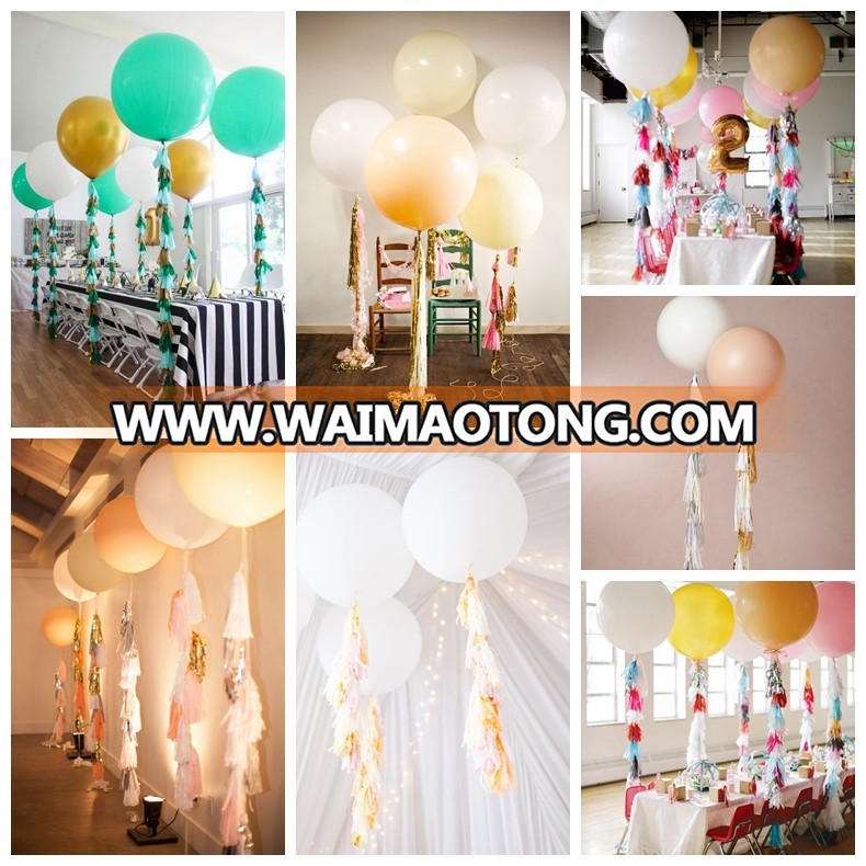 multi color hanging tissue paper tassel for wedding