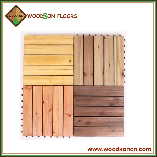 Cheap Pine Solid Outdoor Decking With Plastic Based