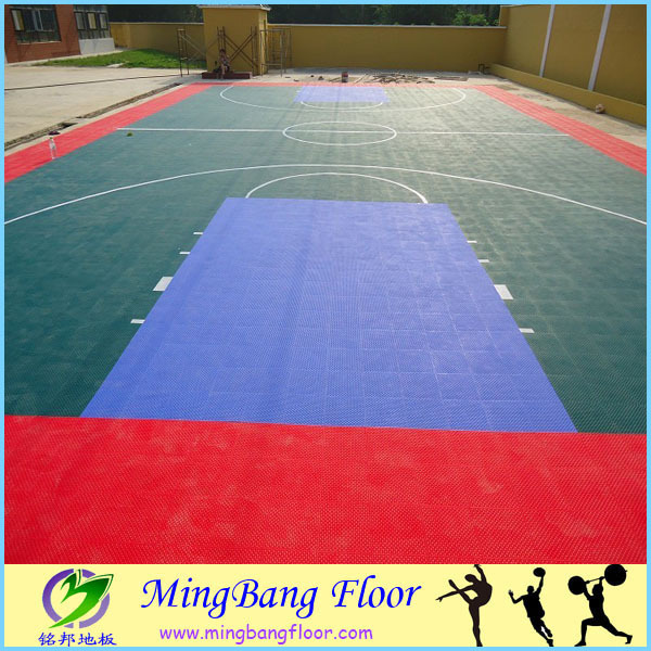 PP plastic outdoor basketball sports flooring