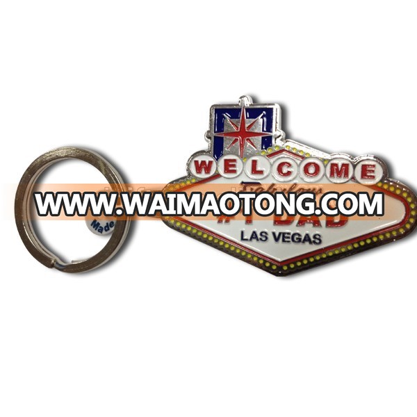 Custom LOGO design metal name sublimation blank keychain/keyring