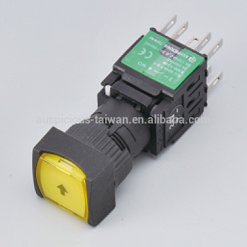 16mm IP65 Waterproof Momentary/Alternate Push Button Switch, Illuminated Push Button Switch