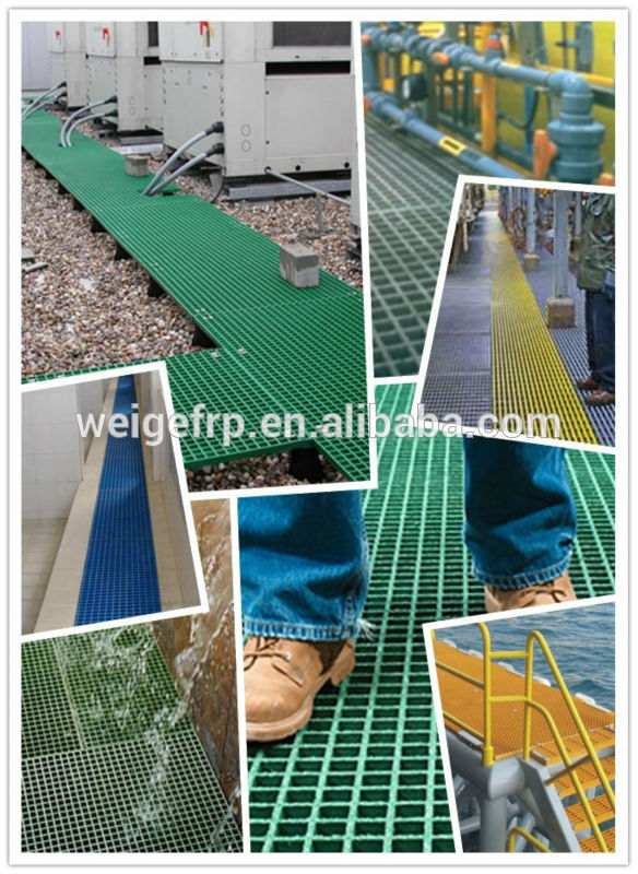 Non-slip and light weight frp cover grating