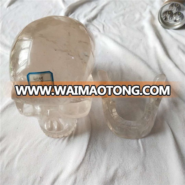 Exquisite natural clear quartz crystal skulls,polished crystal skulls for sale and decoration