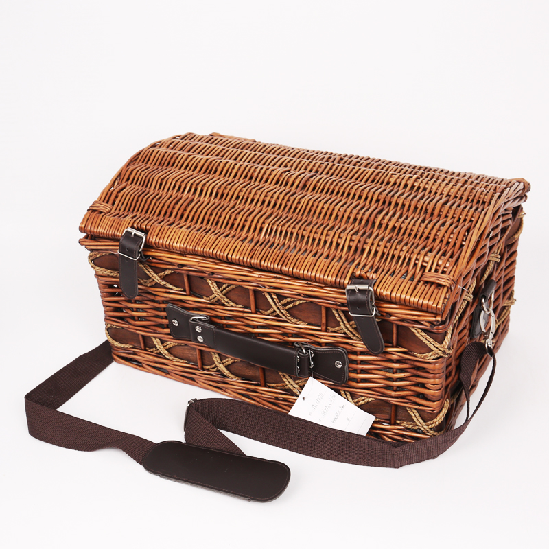 Hand Made Custom Size Sewing Weaving Wicker Bread Picnic Basket