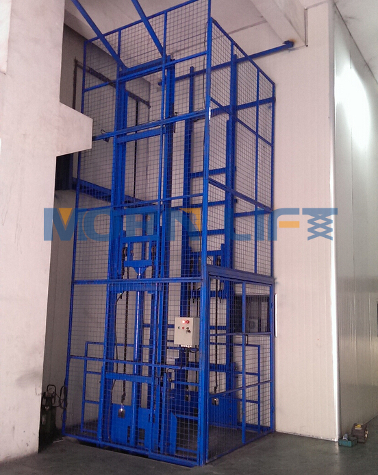 small load hydraulic mezzanine platform lift netting industrial