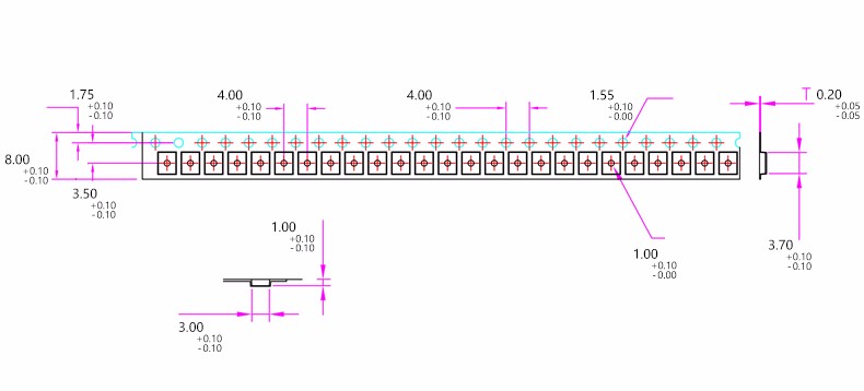 Customized LM80 2835 0.6W SMD LED chip manufactured in China