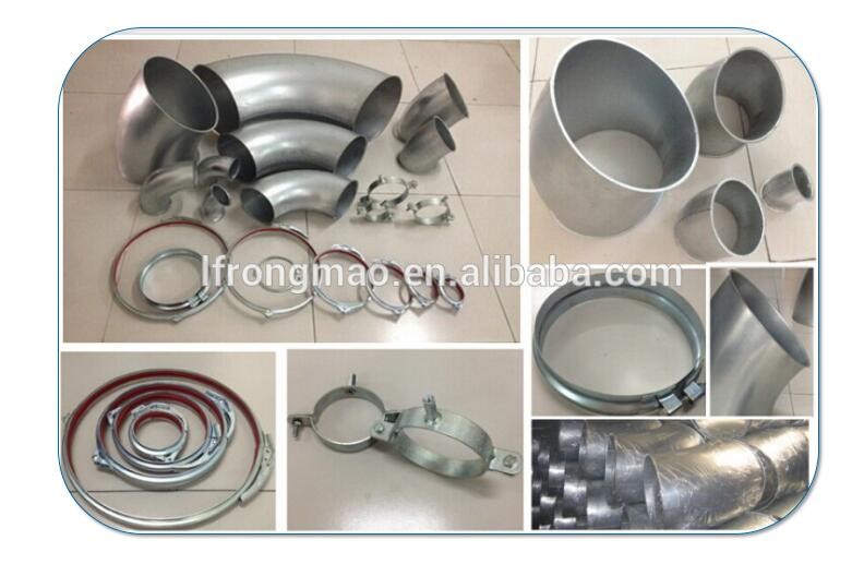 Galvanized pull ring mounting bracket for ventilation duct