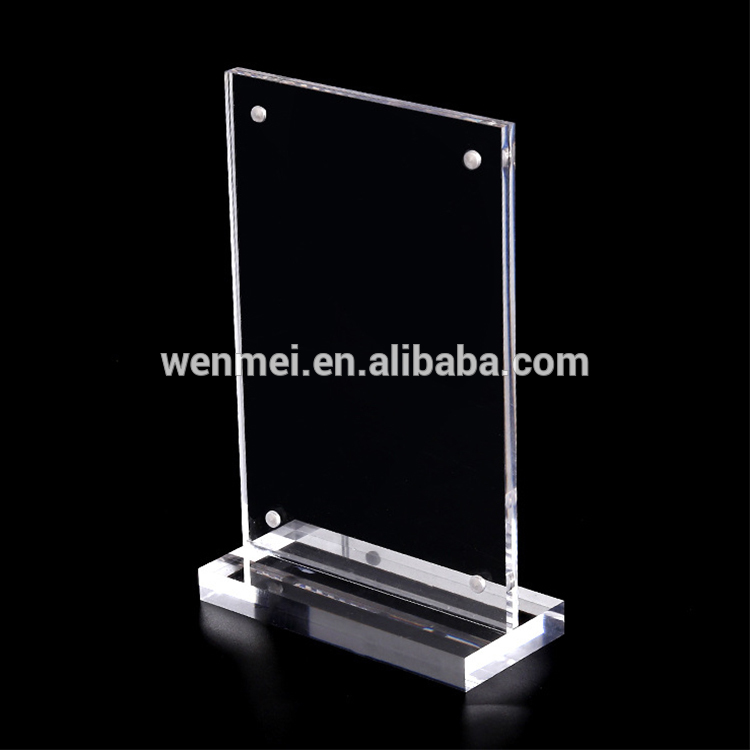 Hot Sale Customized Acrylic T / L shape Classic Double-sided Sign Holder