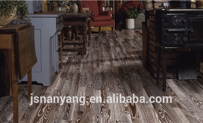 Ash wire brushed german 3 stripes parquet floor engineered flooring