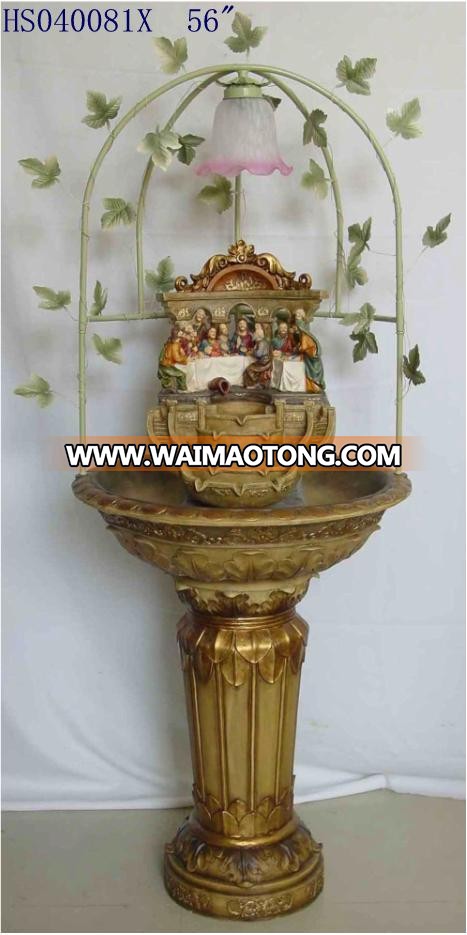 48 Inch Polyresin Angel Statue  indoor Water Fountain for home and garden decoration