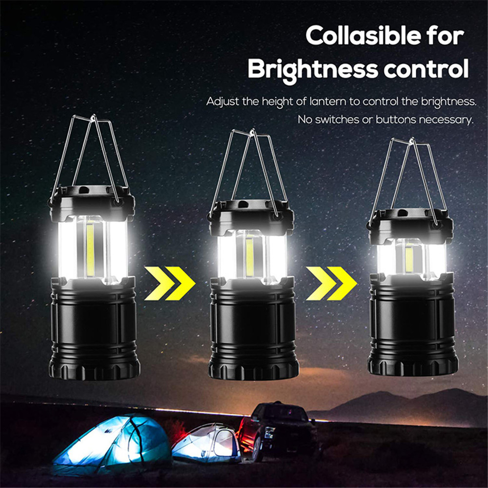 Handle Portable LED Camping Light with Hook COB Outdoor Mini led camping lantern