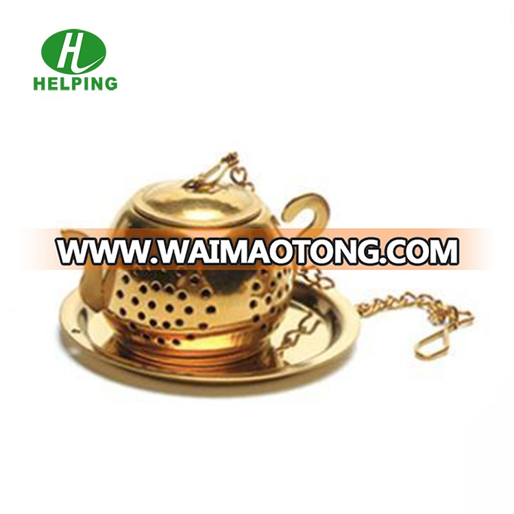 India Hot Selling Silver Teapot Shape Loose Leaf Tea Strainer Infuser