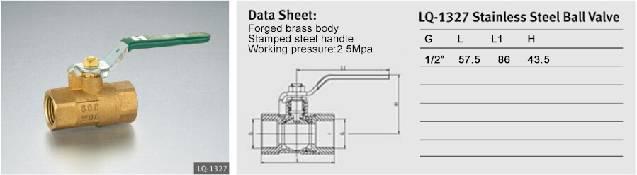 low price and high quality female brass ball valve