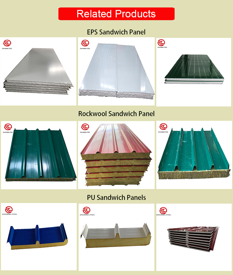 structural pu insulated sandwich panels for cold rooms