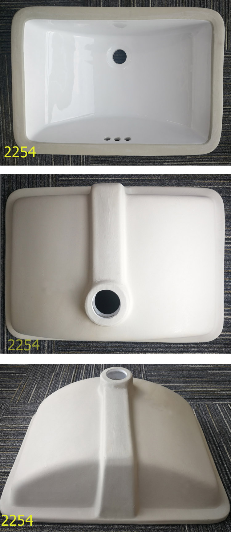 CUPC rectangular ceramic bathroom sink/porcelain wash basin/undermount vanity sink 2254(1812)