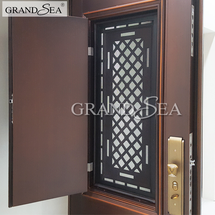 luxury design high quality burglar proof door low price single double Exterior steel door