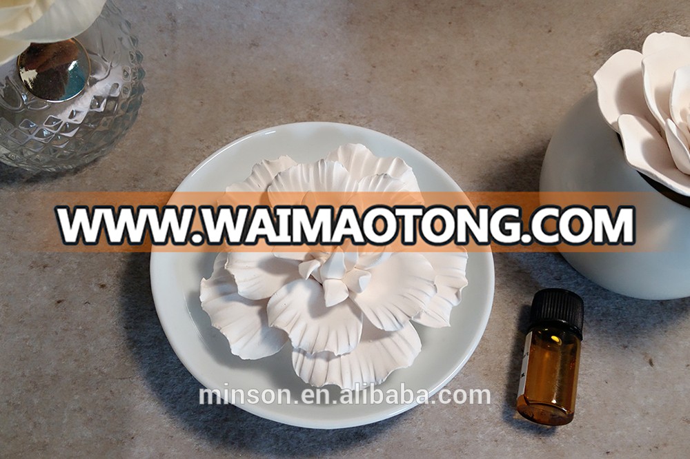 Ceramic Flower With Plate Ceramic Aroma Diffuser