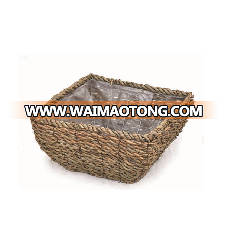 Seagrass Wicker Storage Basket For Home Garden