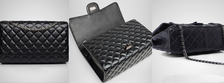 The trend black leather handbag