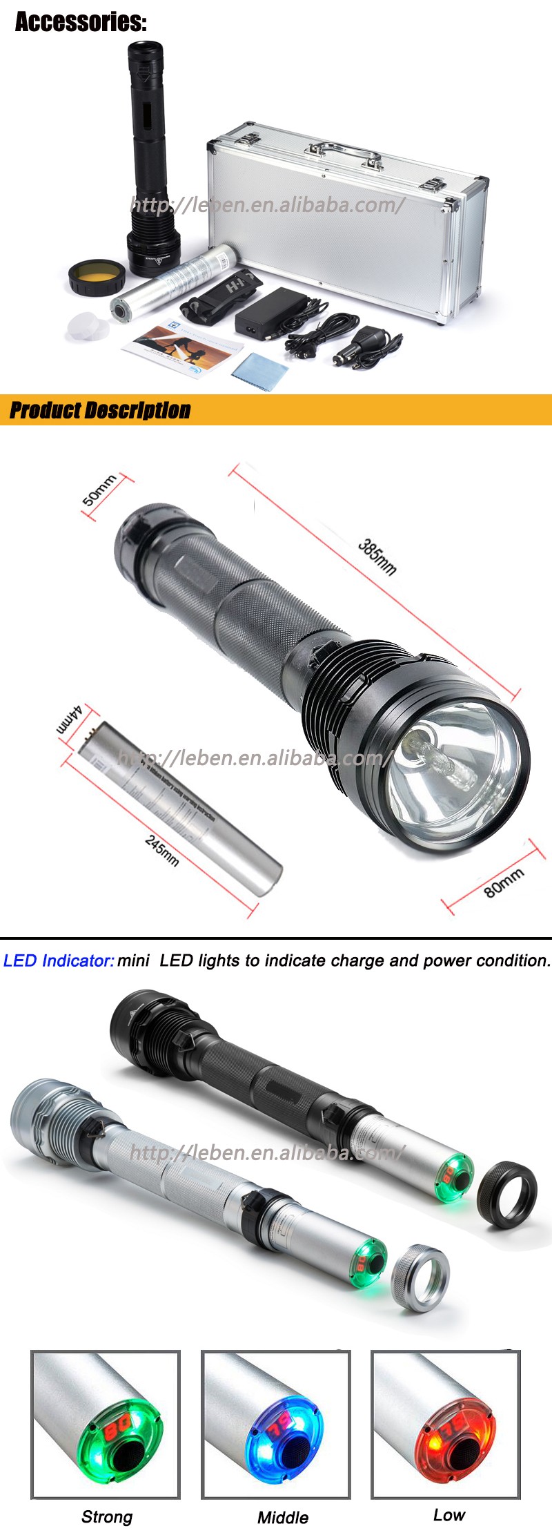 85W HID Xenon zoom flashlight strong light flashlight rechargeable heavy duty torch light with high quality