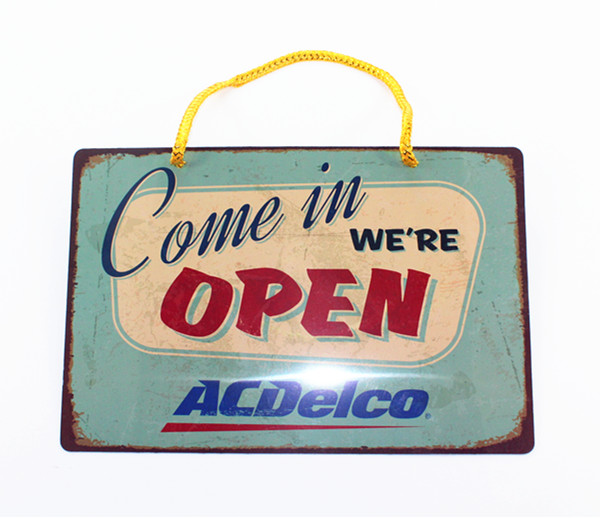 Vintage Open closed Door sign with string in stock/inventory