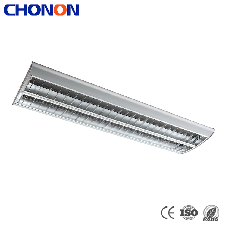 Surface Mounted Aluminum Louver Office Grille Lighting With LED Tube Or Fluorescent T5 Tube