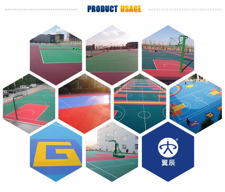 Good Elasticity Outdoor Basketball Court Floor PP Tile Chile