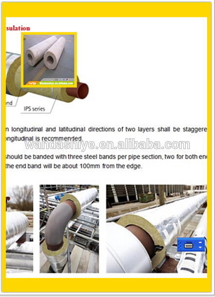 Hot selling rock wool pipe laminated alum foil cover