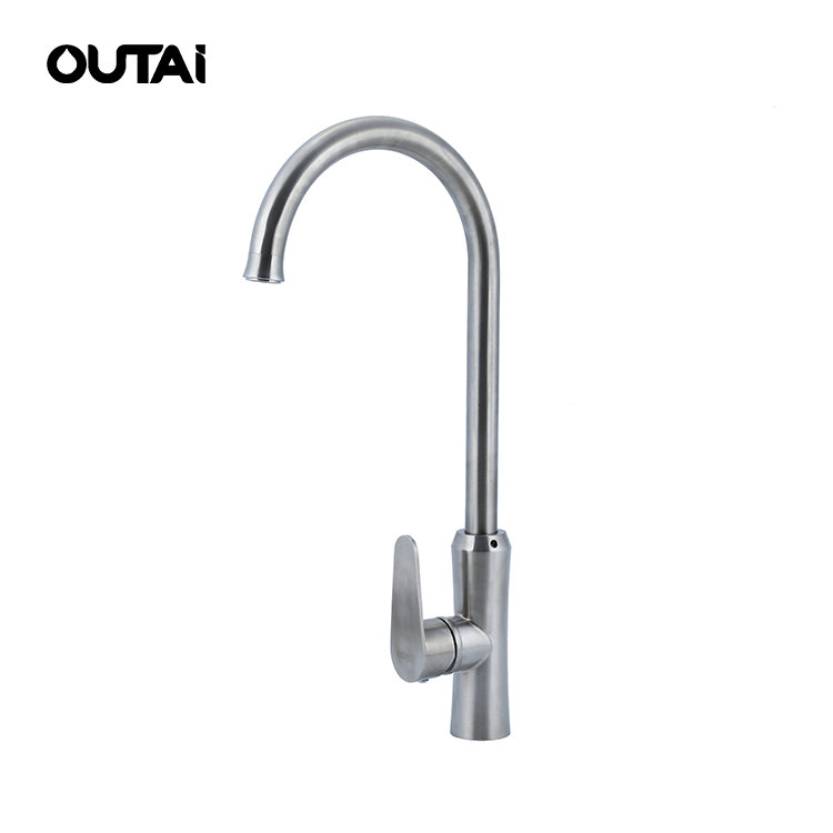 Best sale single lever water tap sink brass mixer kitchen faucet stainless steel