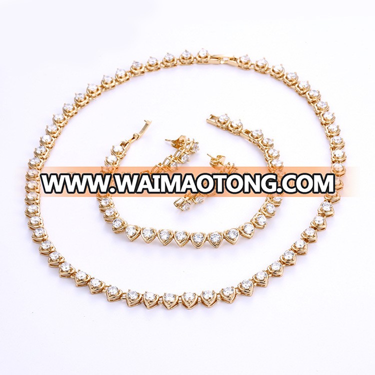 High quality 18K Gold Plated Jewelry Set for Wedding