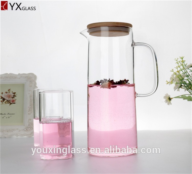 Non-electric 1500ml Borosilicate Cool Glass Water Kettle