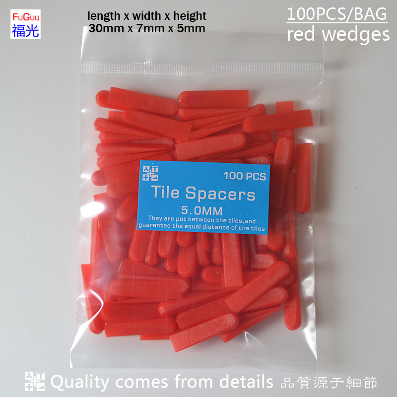 red tile wedges,Plastic Wedges,100PCS/BAG