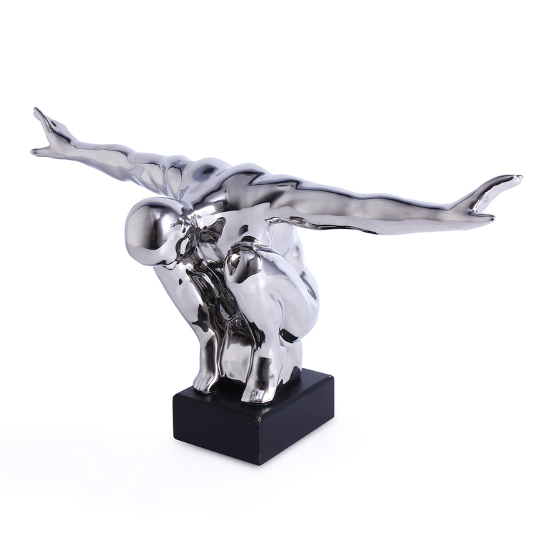 Contemporary art gymnastics porcelain  statues modern suitable for TV cabinet.